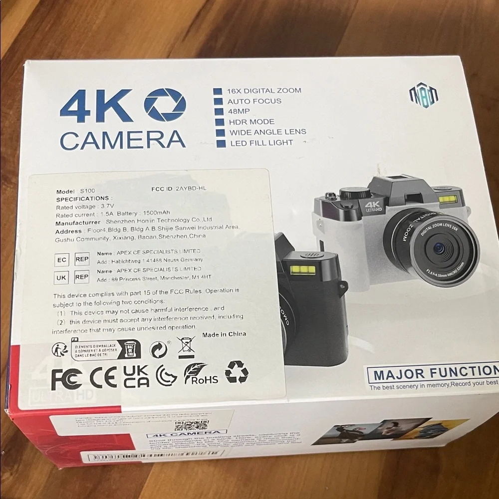 NBD 4K Ultra HD Black Digital Camera